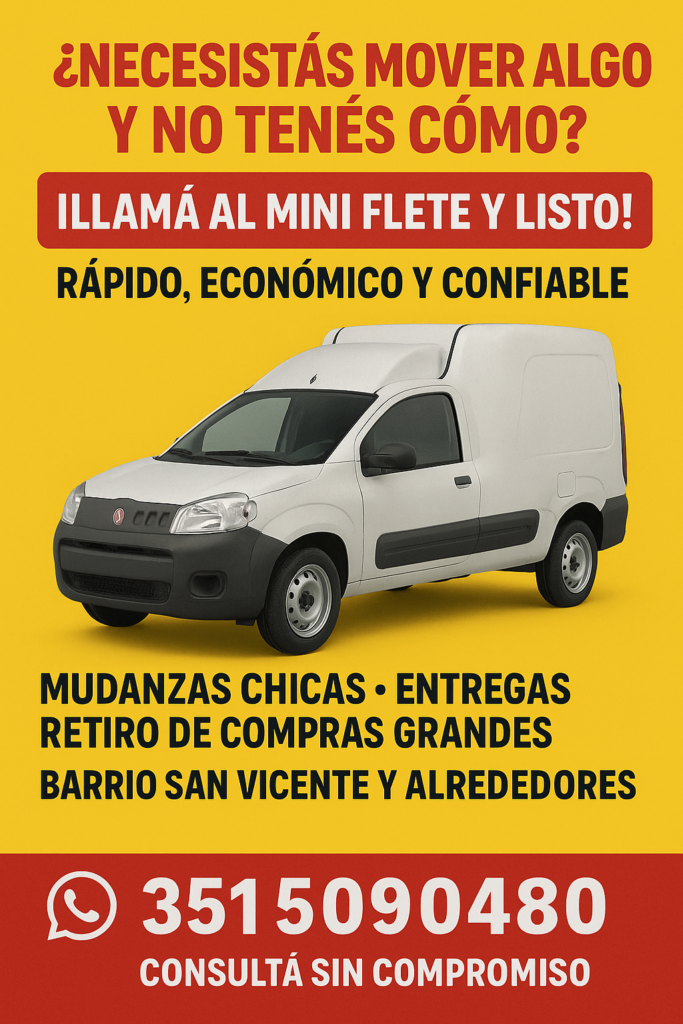 Mini flete. Mantenimiento para el