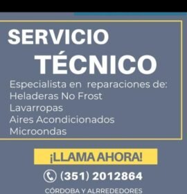 Service lavarropas y heladeras no frost