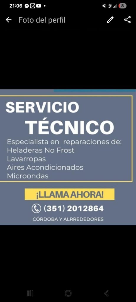 Service lavarropas y heladeras no