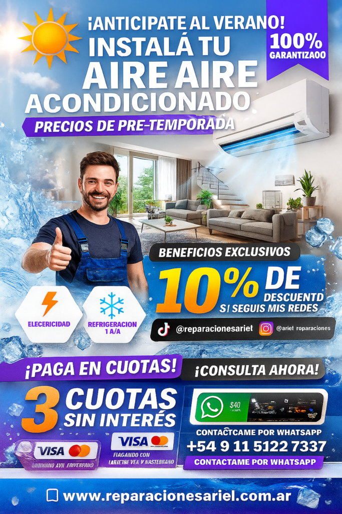 Aire acondicionado Instalación reparaciones