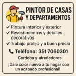 Pintor de departamentos y casas (interior y exterior)