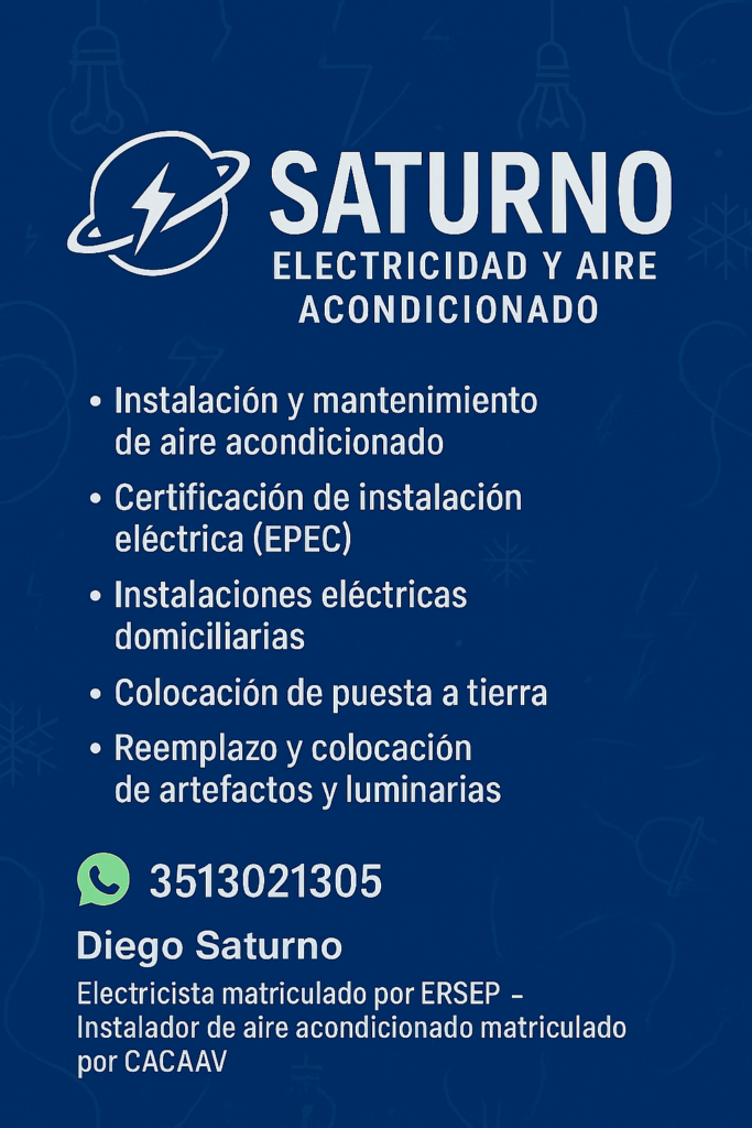 Electricista e instalador de aire acondicionado matriculado