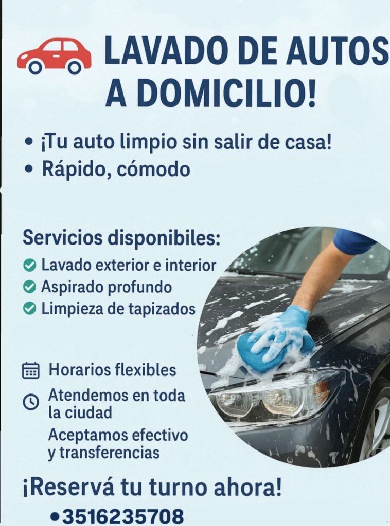 lavado de autos a domicilio