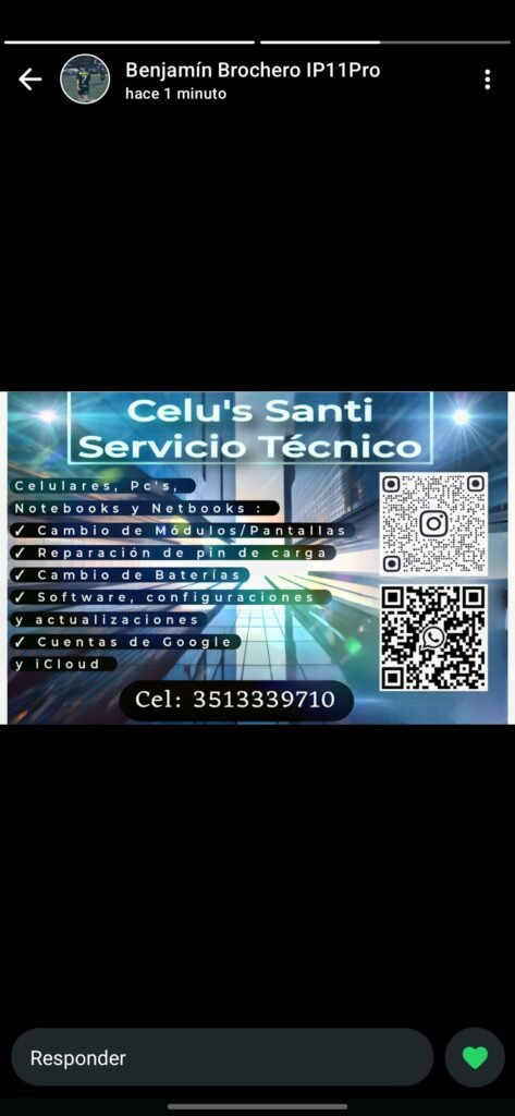Electricidad, Servicio Técnico en Reparación de Celulares y PC’s, Herrería e Impermeabilización de techos