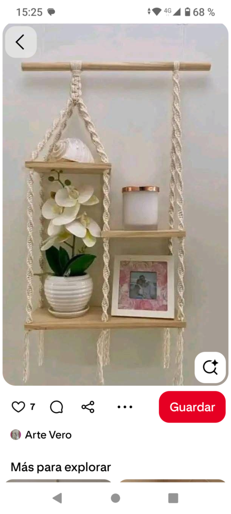 Tejido en macramé y crochet, bazar