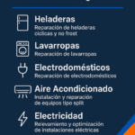 Servicio técnico integral heladeras, lavarropas y aire acondicionado.