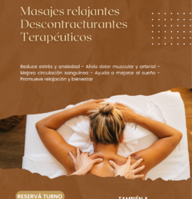 Masajes relajantes, descontracturantes, terapéuticos, deportivos