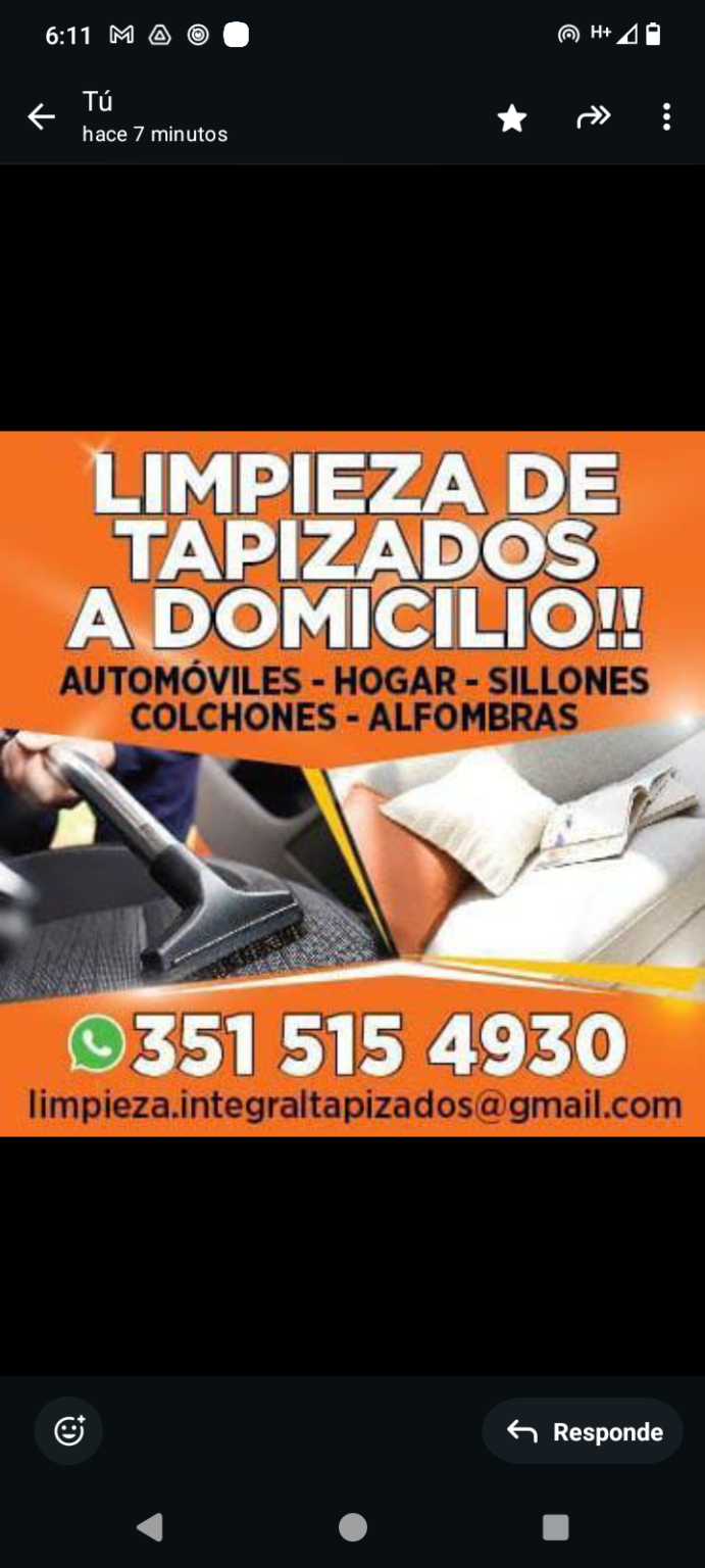 Limpieza de tapizados y alfombras