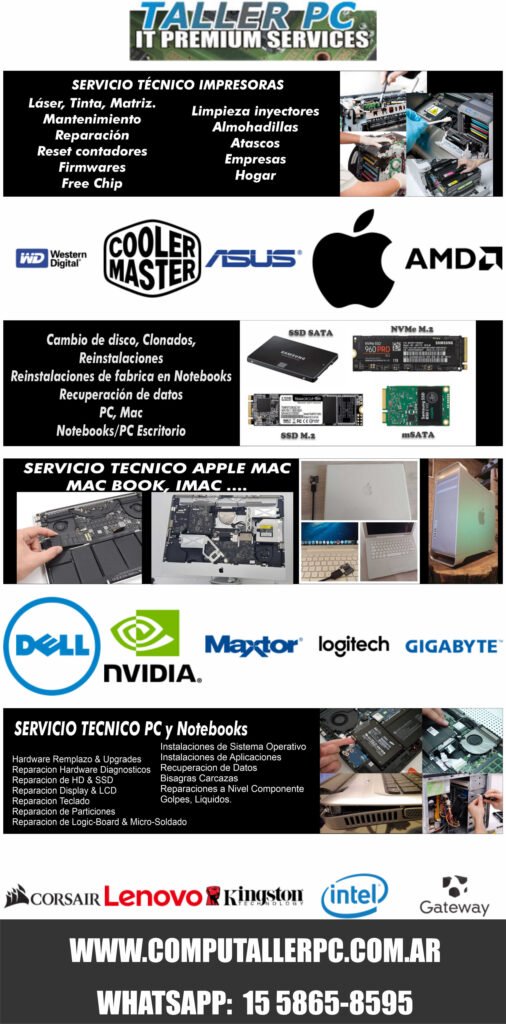 Reparacion Macbook, Notebooks, PC