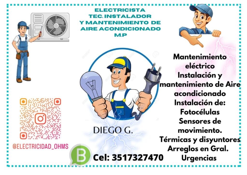 Electricista y Tec. En instalación y mantenimiento de aire