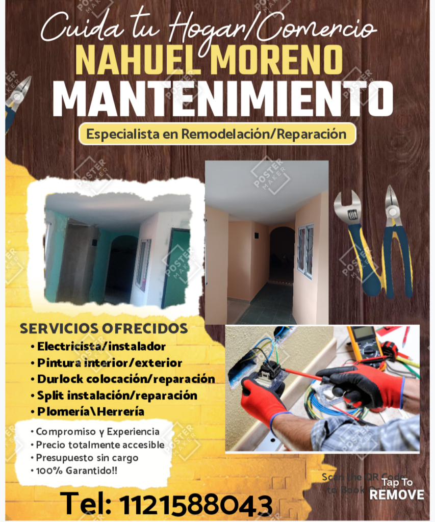 Electricista y mantenimiento general domiciliario