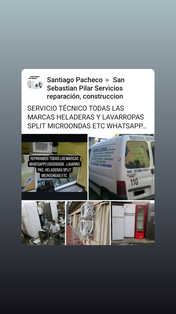 SERVICE HELADERAS Y LAVARROPAS SPLIT MICROONDAS