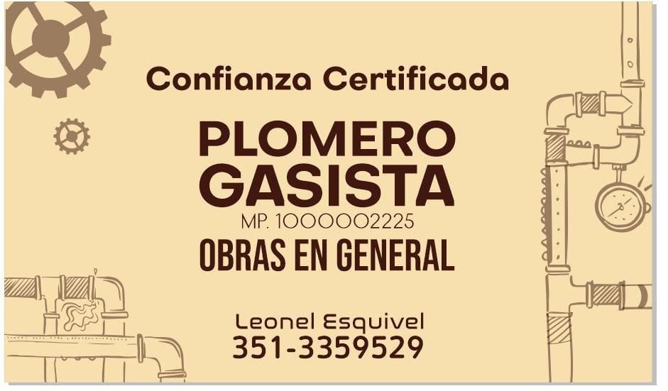 Plomero y Gasista matriculado