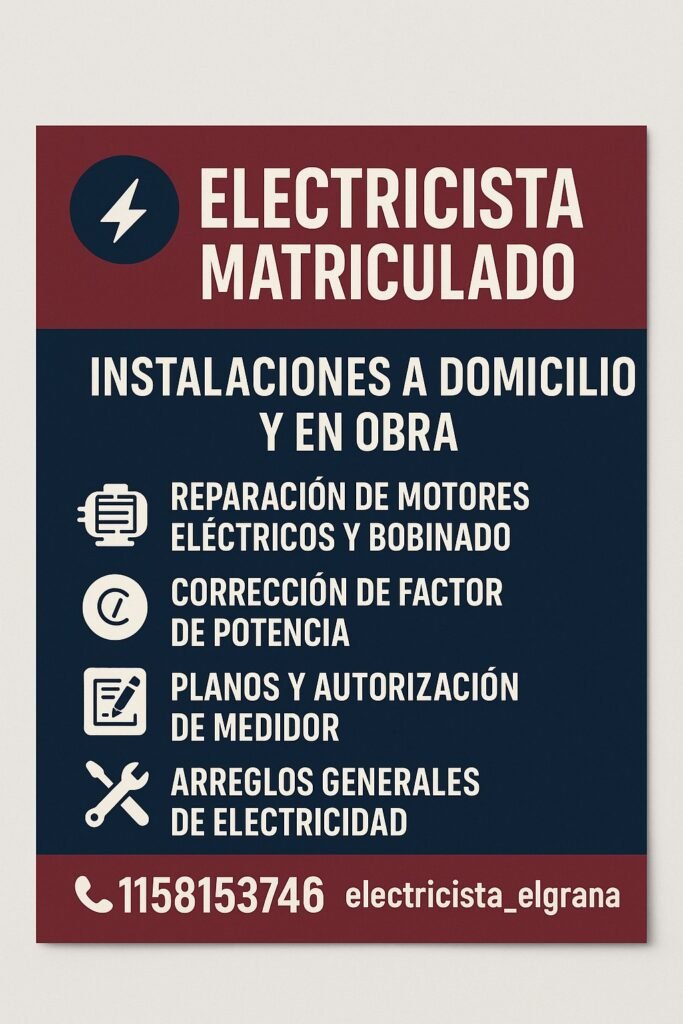 Electricista y bobinador de motor