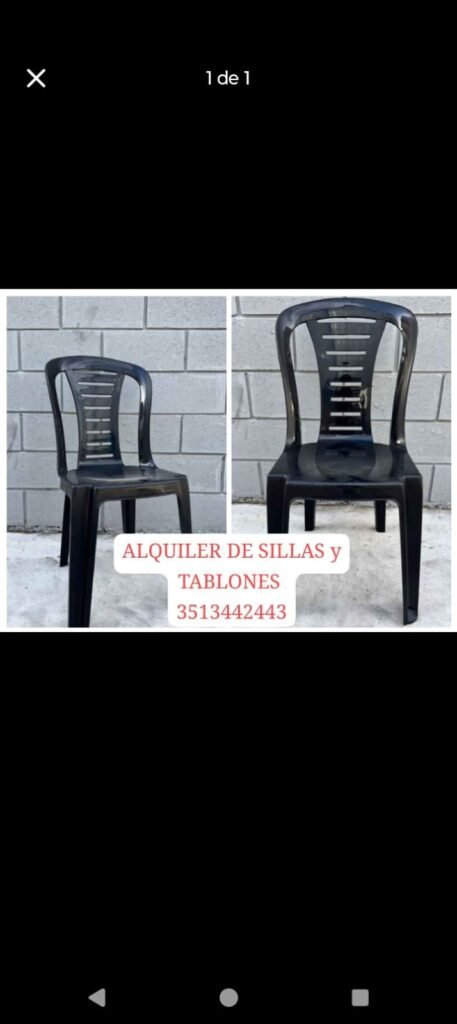 ALQUILER DE SILLAS Y TABLONES