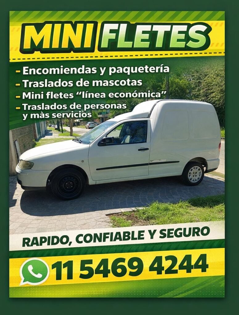 Mini Fletes, encomiendas, viajes, traslados entre otros