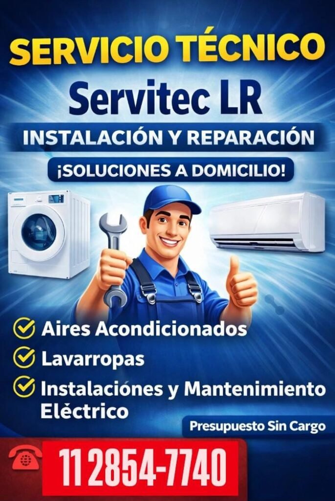 Reparación de aires y lavarropas