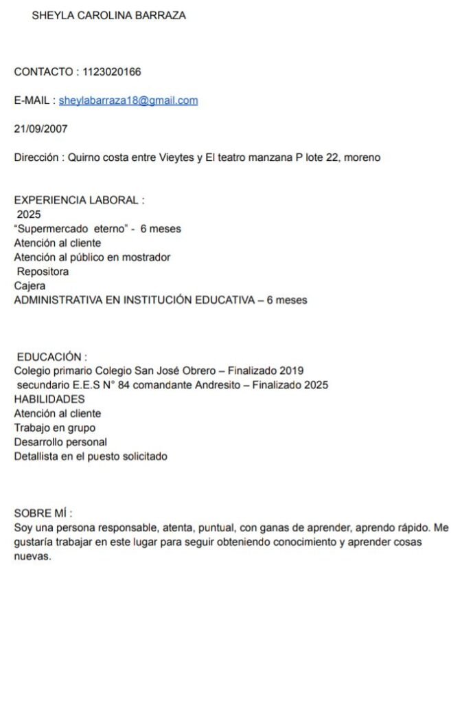 Empleada cuidadora