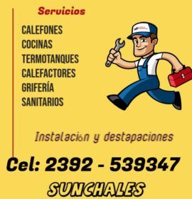 Gasista, plomero y reparación de lavarropas