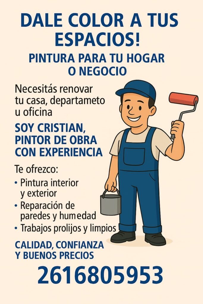 Cristian, Pintor de obra