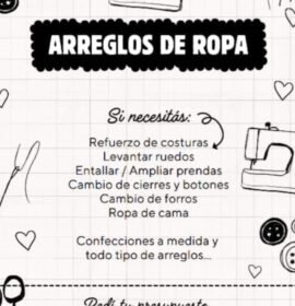 Costura,diseño, moldería etc.