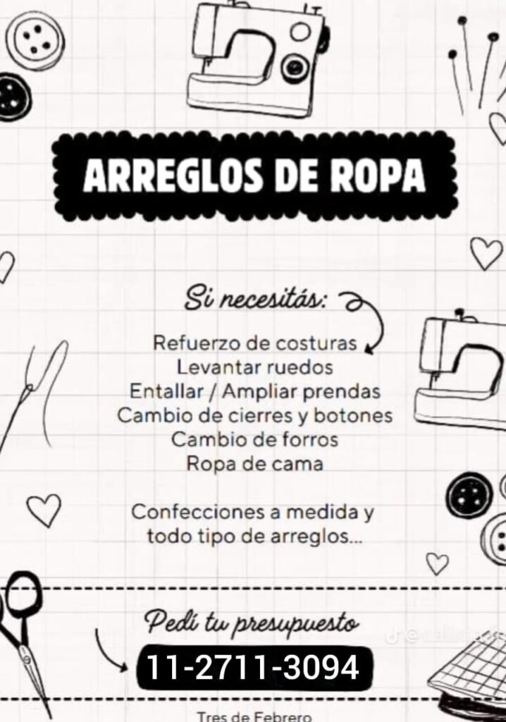 Costura,diseño, moldería etc.