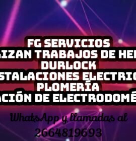 Herrería, electricidad, plomería, pintura gral