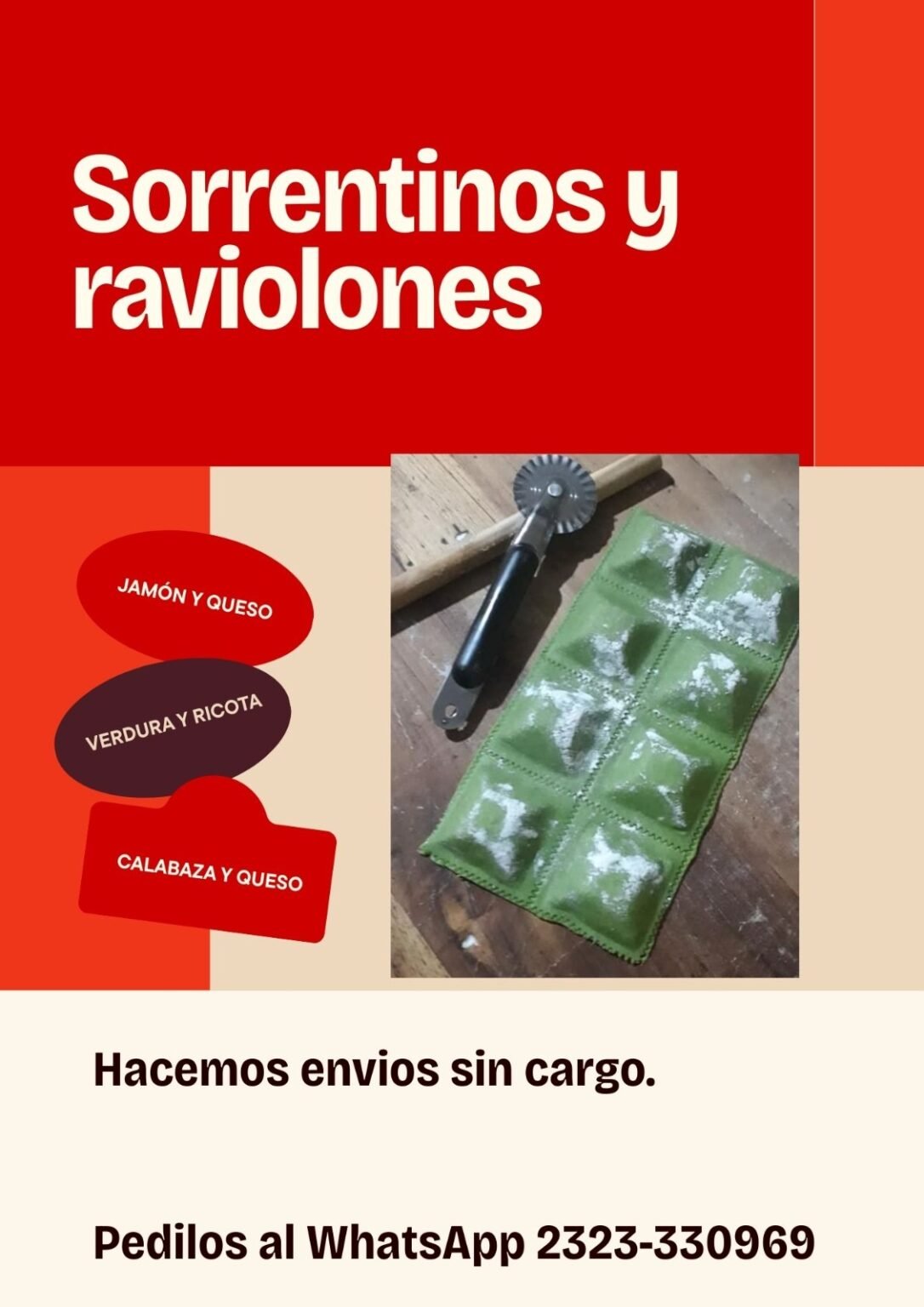 Venta de pastas caseras. Sorrenti