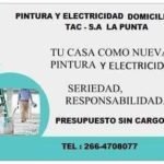 Servicio de electricidad domiciliaria y pintura