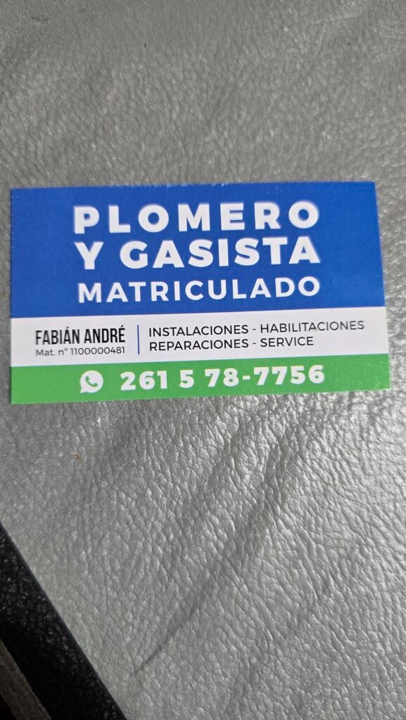 Plomero/gasista matriculado