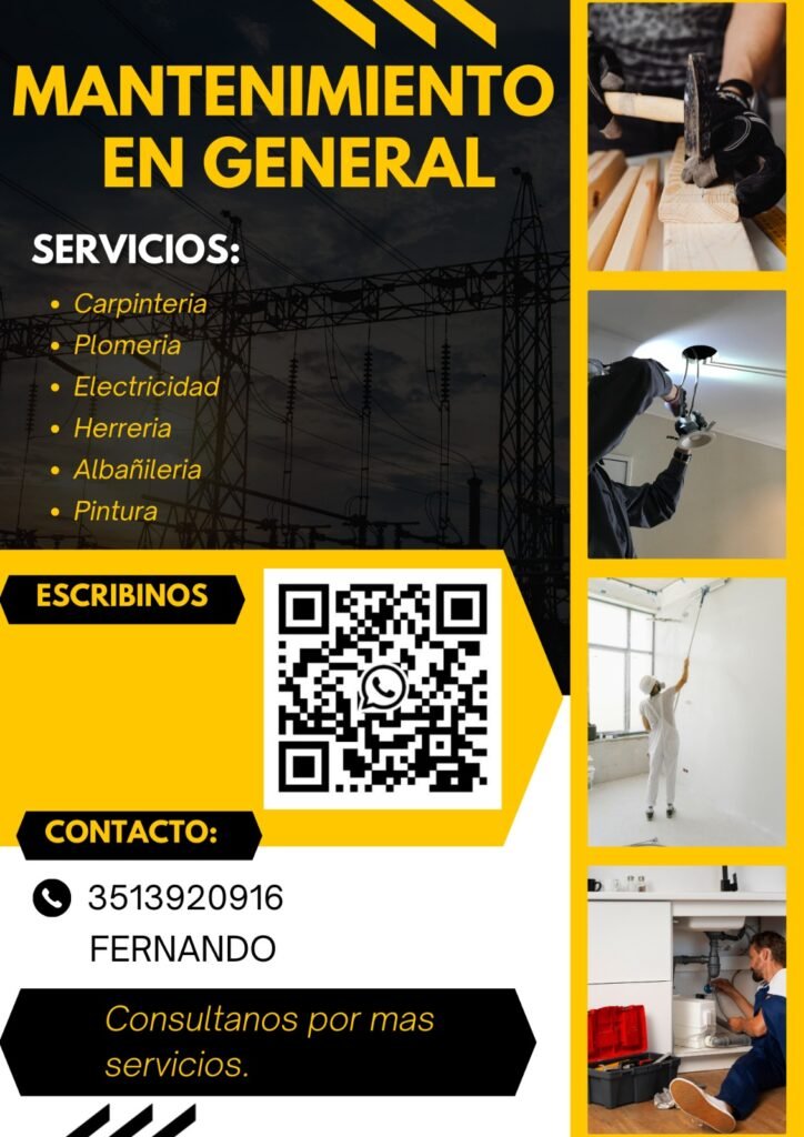 Mantenimientos del hogar, albañilería, pintura, carpintería, electricidad