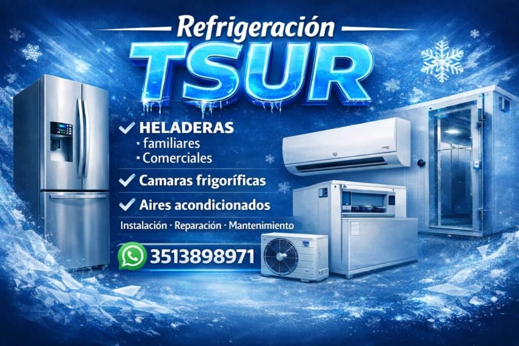 Service de refrigeración heladeras aires acondicionados camaras frigoríficas
