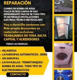 Servicio técnico SAISA tecnico matriculado reparación de heladeras lavarropas aires acondicionado todas las marcas
