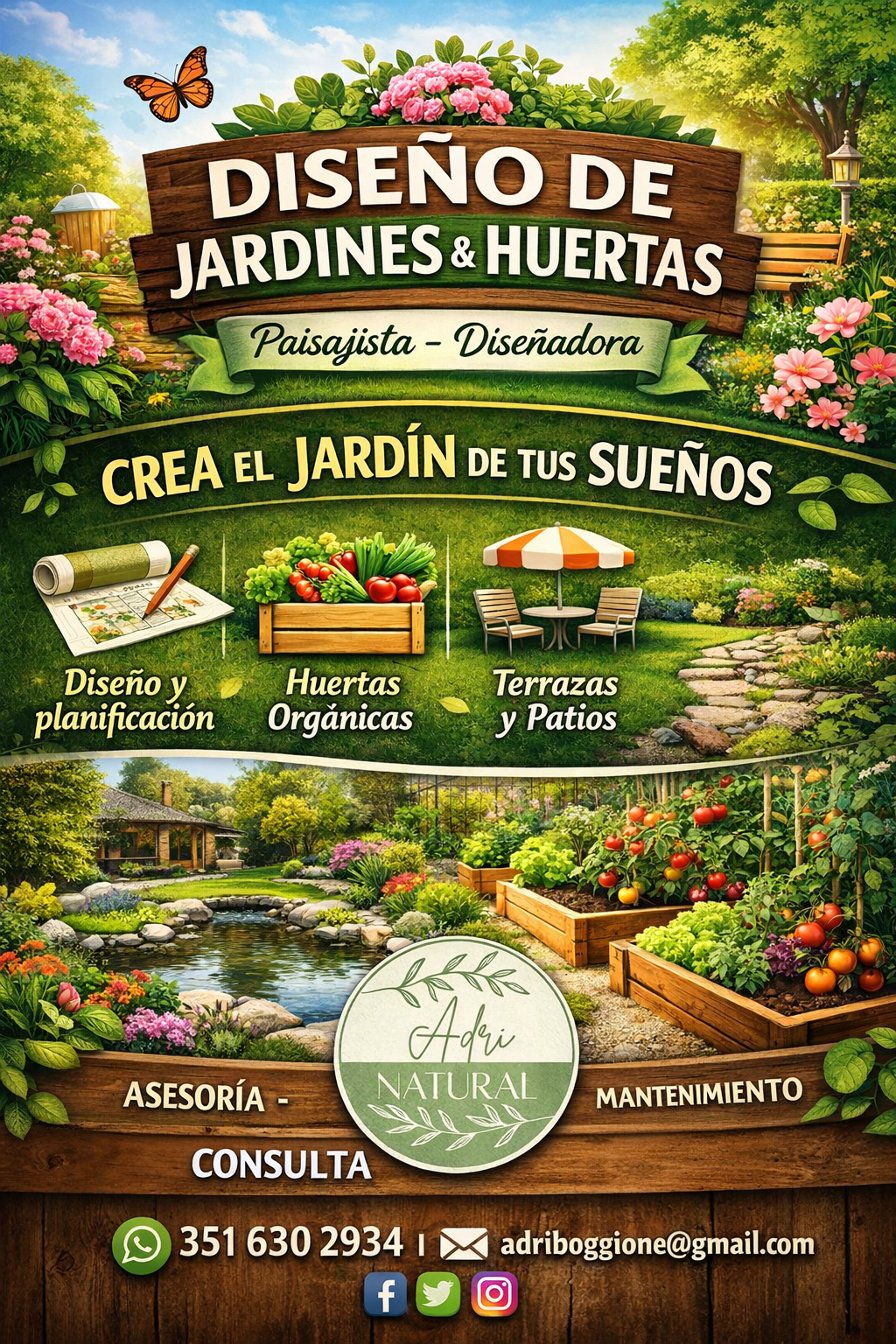 Diseño de jardines y huertas. PAI