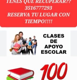 CAE – Centro de Apoyo Escolar. Profesora. Educación