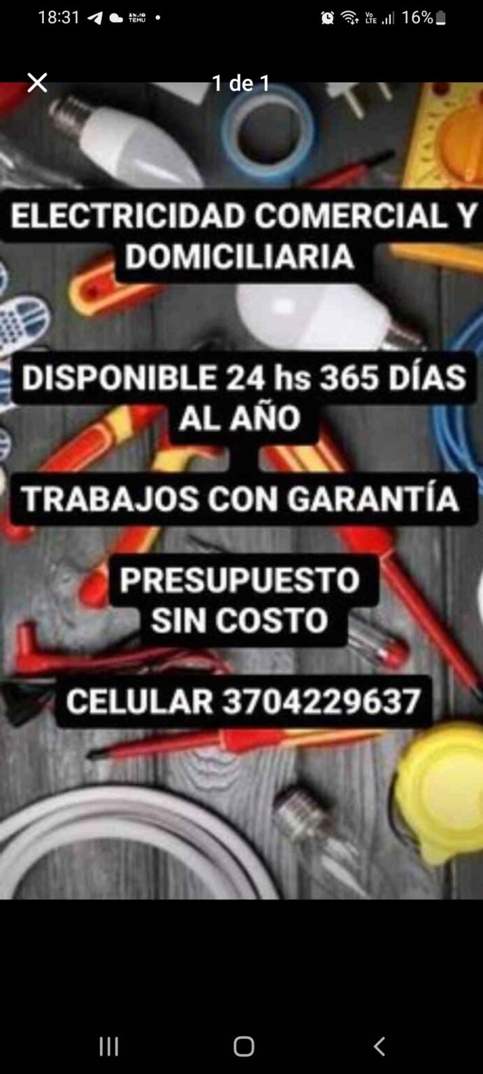 Servicio de electricidad domicili
