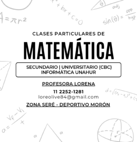 Clases particulares de Matemática para secundario y terciario