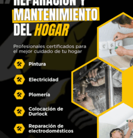 Mantenimiento general, albañilería, pintura, electricidad, plomeria y colocación de Durlock