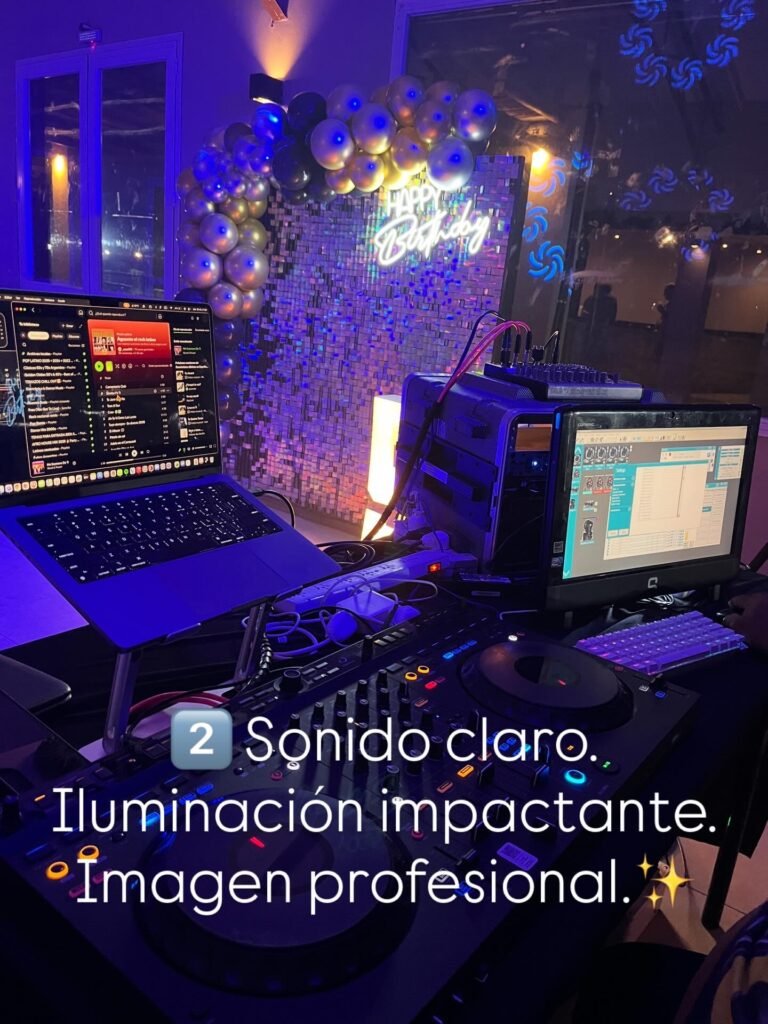 Dj e iluminación técnica para eve