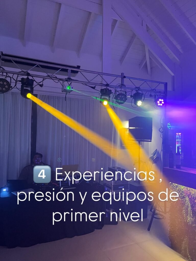Dj e iluminación técnica para eve
