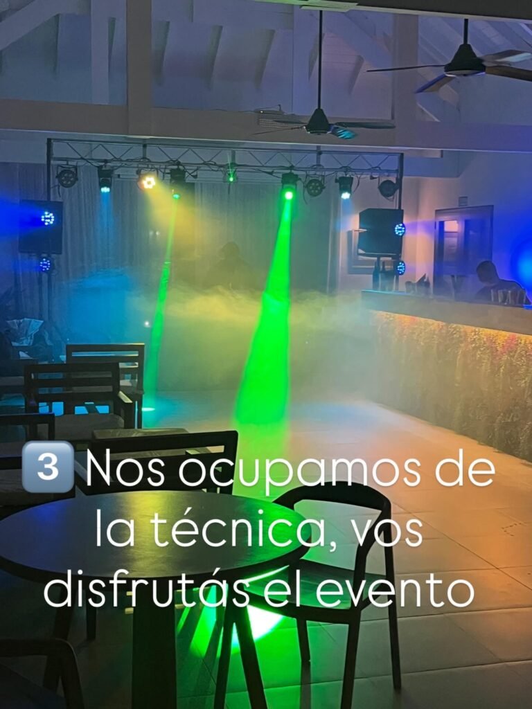 Dj e iluminación técnica para eve