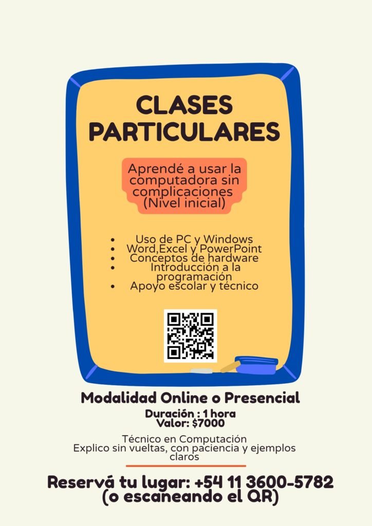 Clases particulares computacion