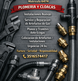 Gasista matriculado y Plomero