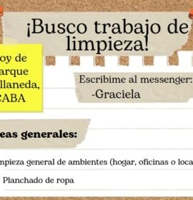 Ofrezco mis servicios de LImpieza por hora