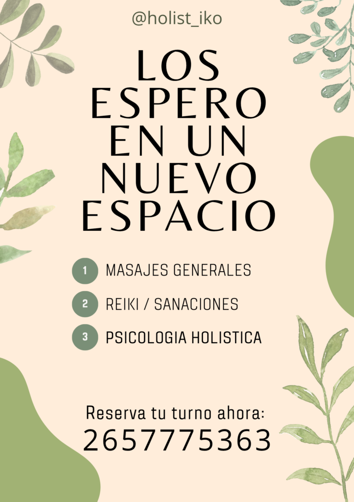 Masajista. Terapeuta holidtica