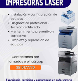 Reparación de equipos informáticos e impresoras