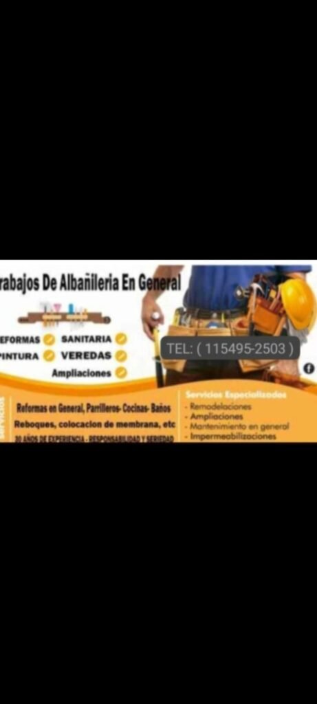 Trabajos de construcción en general llave en mano.
