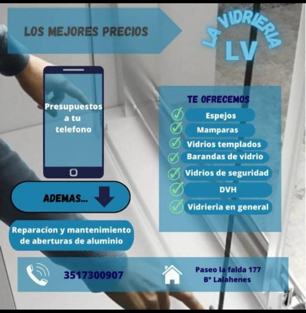 Vidriería mantenimiento de a erturas de aluminio