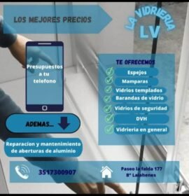 Vidriería mantenimiento de a erturas de aluminio