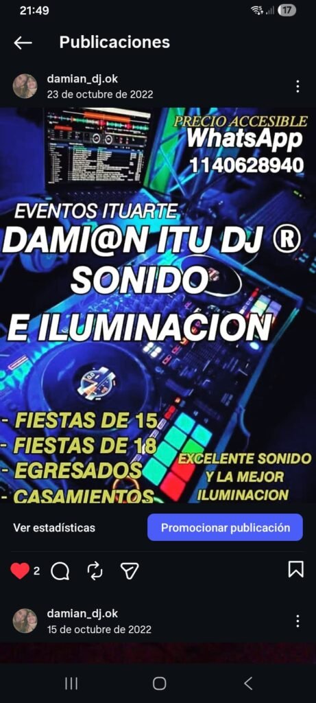 Servicio de dj y iluminación